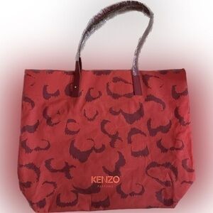 Kenzo Perfume tote shopping bag red NWOT